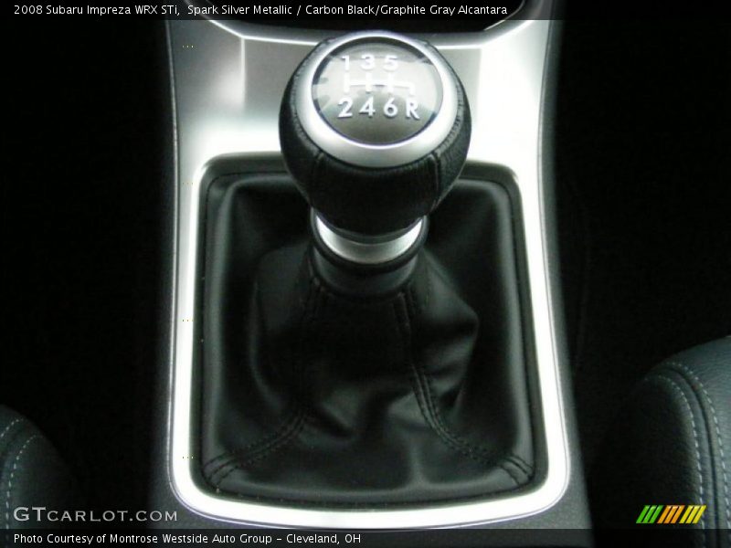 Spark Silver Metallic / Carbon Black/Graphite Gray Alcantara 2008 Subaru Impreza WRX STi
