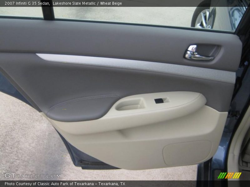 Lakeshore Slate Metallic / Wheat Beige 2007 Infiniti G 35 Sedan
