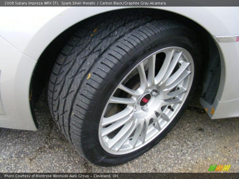 Spark Silver Metallic / Carbon Black/Graphite Gray Alcantara 2008 Subaru Impreza WRX STi