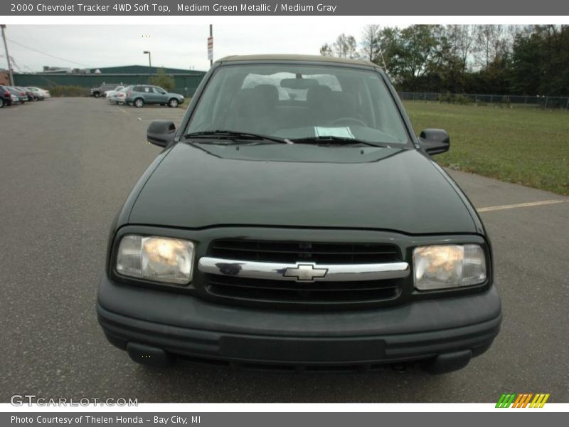 Medium Green Metallic / Medium Gray 2000 Chevrolet Tracker 4WD Soft Top