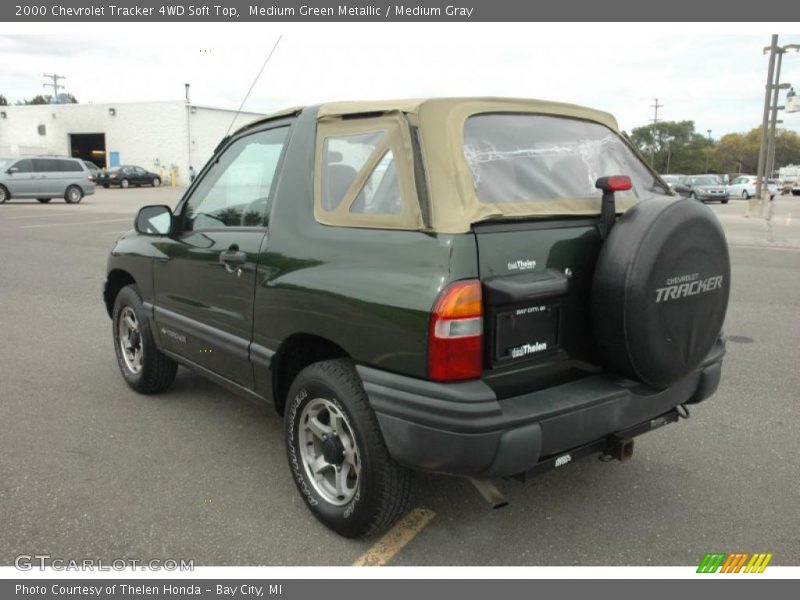 Medium Green Metallic / Medium Gray 2000 Chevrolet Tracker 4WD Soft Top