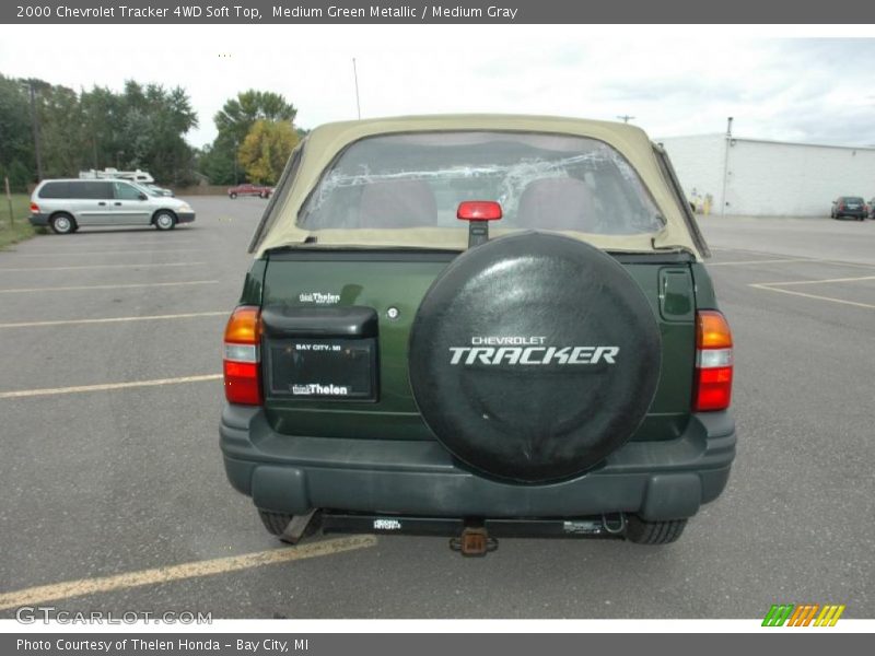 Medium Green Metallic / Medium Gray 2000 Chevrolet Tracker 4WD Soft Top