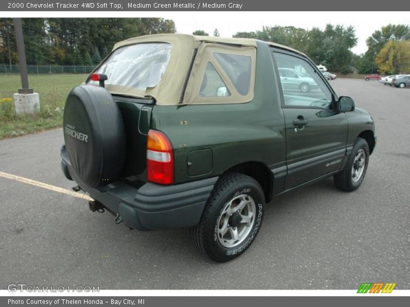 Medium Green Metallic / Medium Gray 2000 Chevrolet Tracker 4WD Soft Top