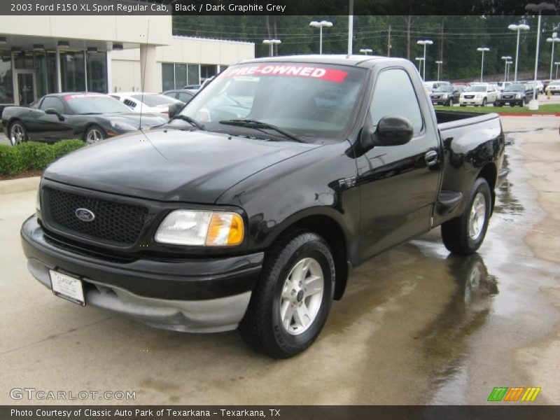 Black / Dark Graphite Grey 2003 Ford F150 XL Sport Regular Cab