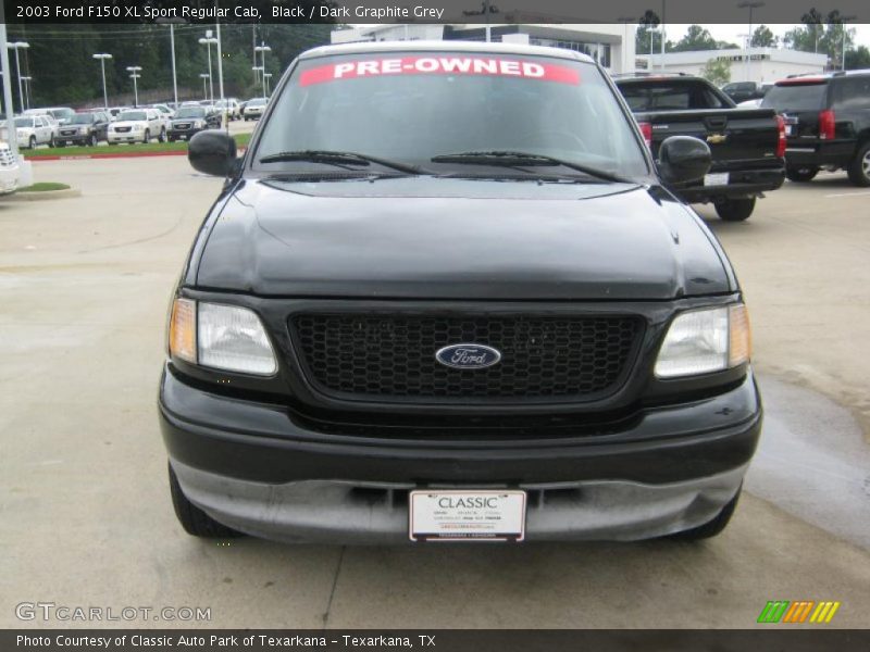 Black / Dark Graphite Grey 2003 Ford F150 XL Sport Regular Cab