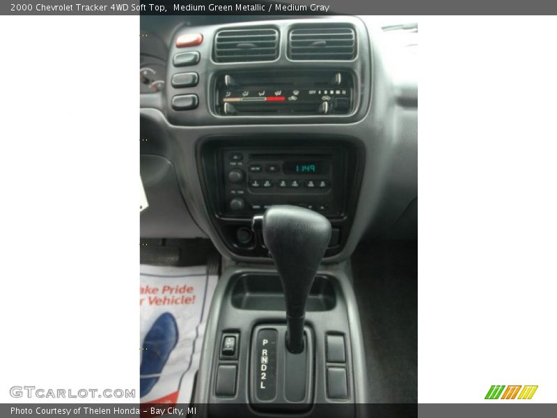 Medium Green Metallic / Medium Gray 2000 Chevrolet Tracker 4WD Soft Top