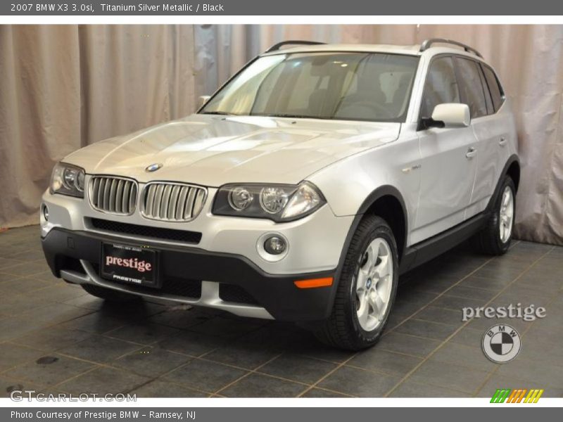 Titanium Silver Metallic / Black 2007 BMW X3 3.0si