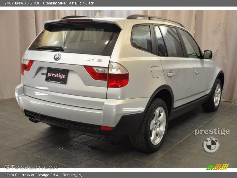 Titanium Silver Metallic / Black 2007 BMW X3 3.0si