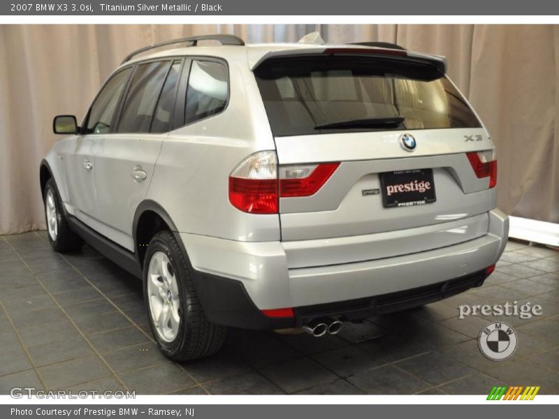 Titanium Silver Metallic / Black 2007 BMW X3 3.0si
