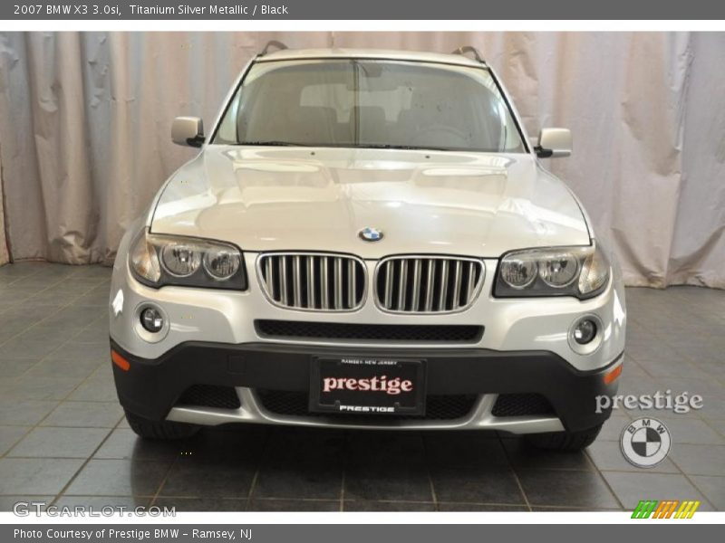Titanium Silver Metallic / Black 2007 BMW X3 3.0si