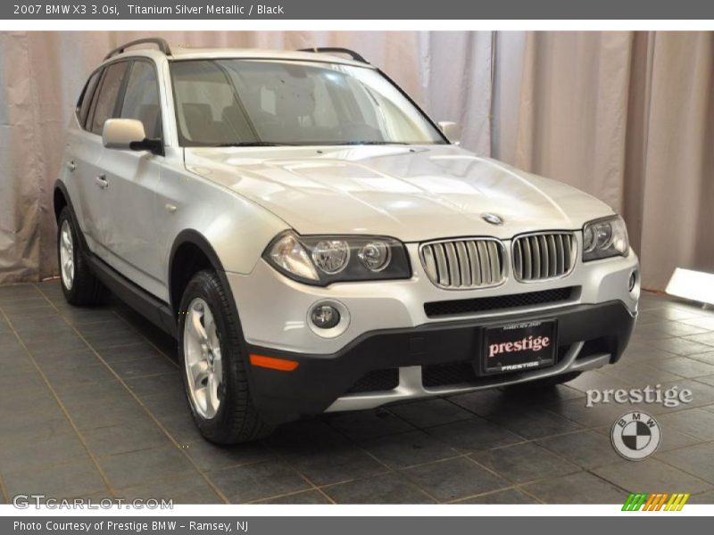 Titanium Silver Metallic / Black 2007 BMW X3 3.0si