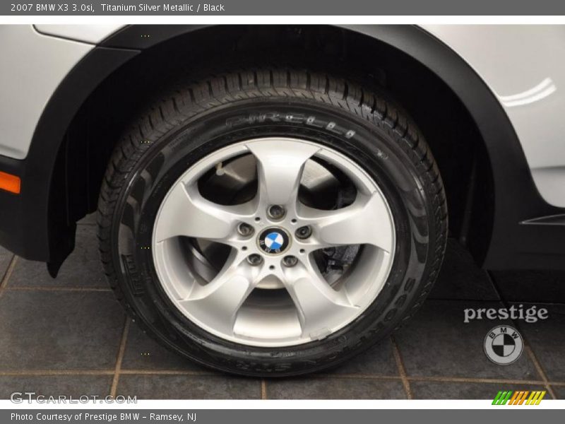 Titanium Silver Metallic / Black 2007 BMW X3 3.0si