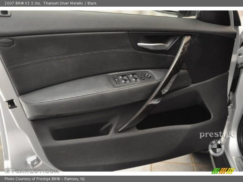 Titanium Silver Metallic / Black 2007 BMW X3 3.0si