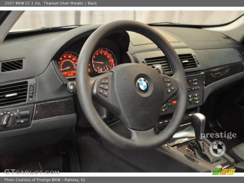 Titanium Silver Metallic / Black 2007 BMW X3 3.0si