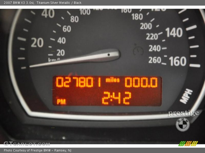 Titanium Silver Metallic / Black 2007 BMW X3 3.0si