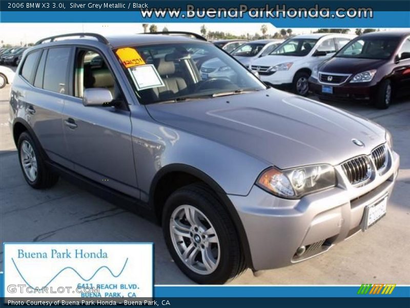 Silver Grey Metallic / Black 2006 BMW X3 3.0i