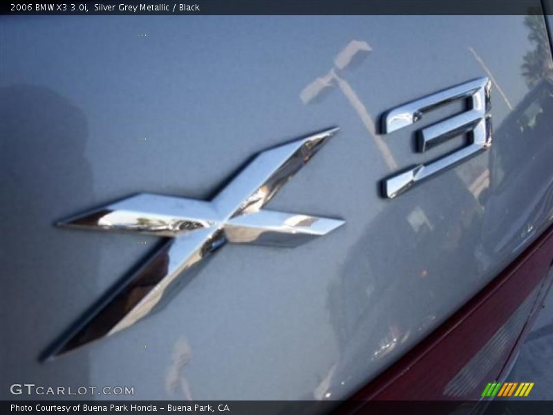 Silver Grey Metallic / Black 2006 BMW X3 3.0i