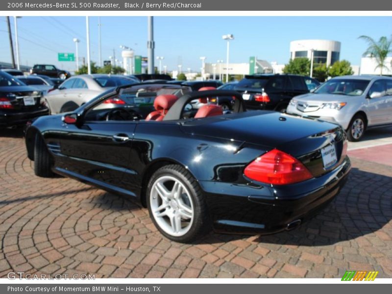 Black / Berry Red/Charcoal 2006 Mercedes-Benz SL 500 Roadster