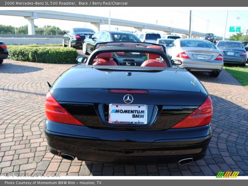 Black / Berry Red/Charcoal 2006 Mercedes-Benz SL 500 Roadster