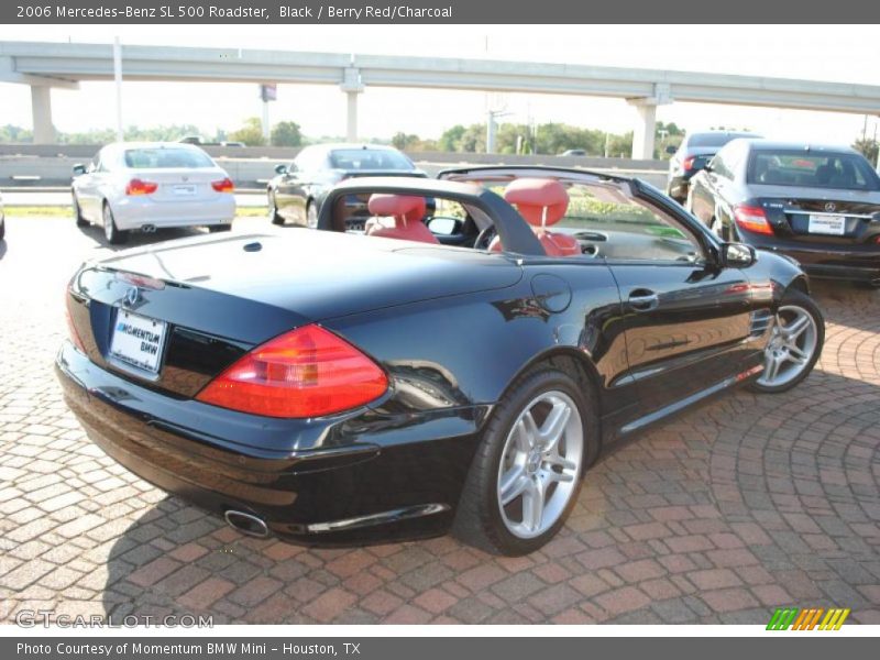 Black / Berry Red/Charcoal 2006 Mercedes-Benz SL 500 Roadster