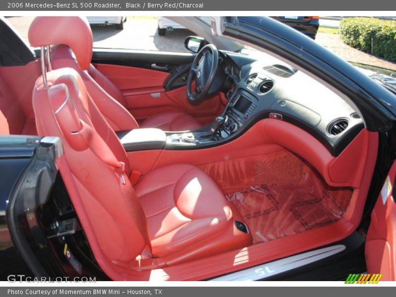 Black / Berry Red/Charcoal 2006 Mercedes-Benz SL 500 Roadster