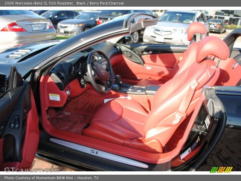 Black / Berry Red/Charcoal 2006 Mercedes-Benz SL 500 Roadster