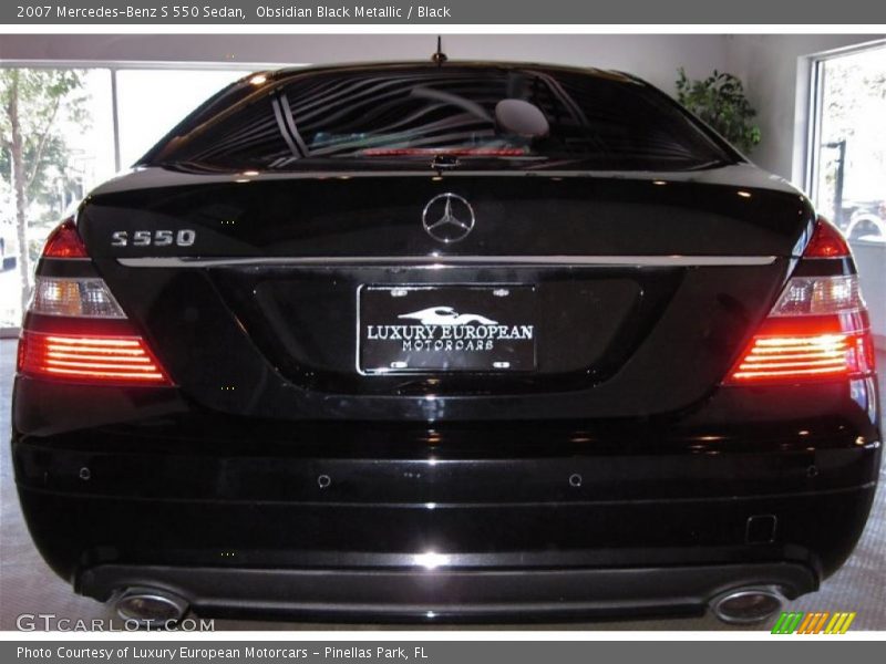 Obsidian Black Metallic / Black 2007 Mercedes-Benz S 550 Sedan