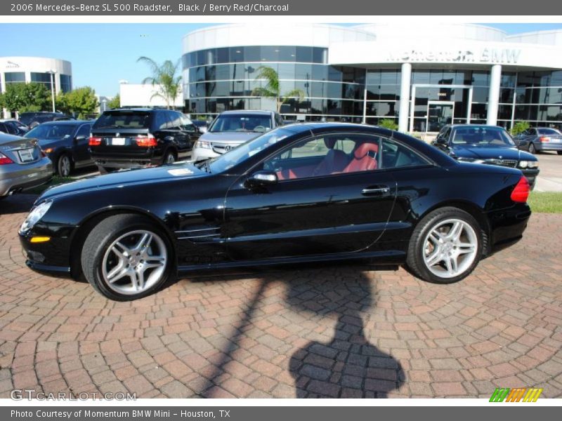 Black / Berry Red/Charcoal 2006 Mercedes-Benz SL 500 Roadster