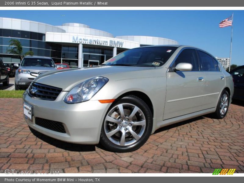 Liquid Platinum Metallic / Wheat 2006 Infiniti G 35 Sedan