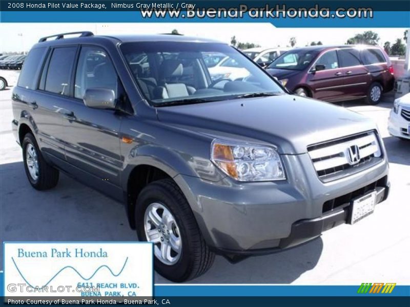 Nimbus Gray Metallic / Gray 2008 Honda Pilot Value Package