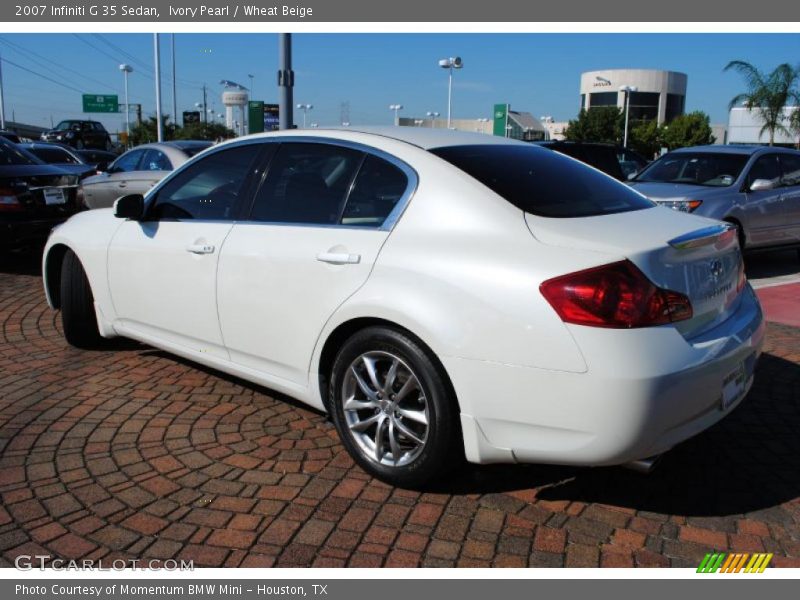Ivory Pearl / Wheat Beige 2007 Infiniti G 35 Sedan