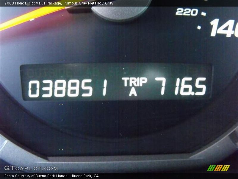 Nimbus Gray Metallic / Gray 2008 Honda Pilot Value Package