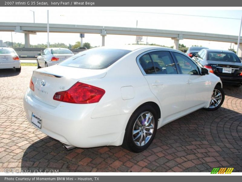 Ivory Pearl / Wheat Beige 2007 Infiniti G 35 Sedan