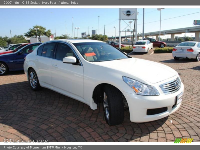 Ivory Pearl / Wheat Beige 2007 Infiniti G 35 Sedan