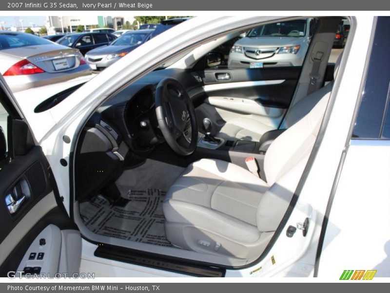 Ivory Pearl / Wheat Beige 2007 Infiniti G 35 Sedan