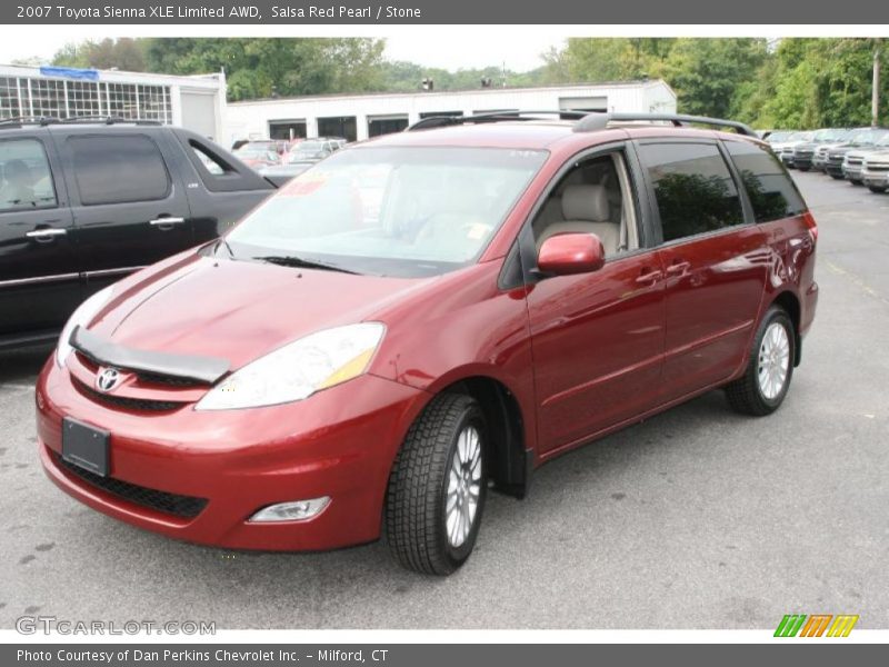 Salsa Red Pearl / Stone 2007 Toyota Sienna XLE Limited AWD