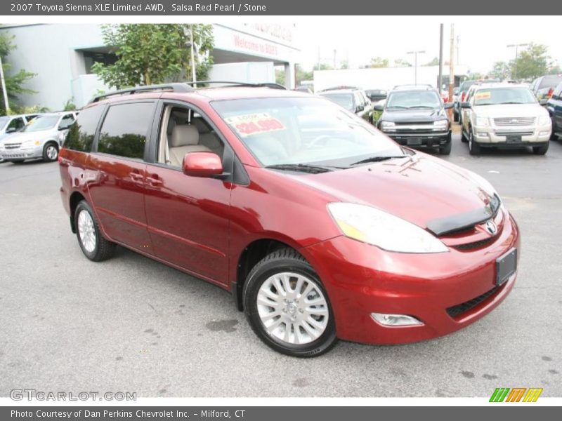 Salsa Red Pearl / Stone 2007 Toyota Sienna XLE Limited AWD
