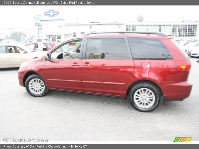 Salsa Red Pearl / Stone 2007 Toyota Sienna XLE Limited AWD