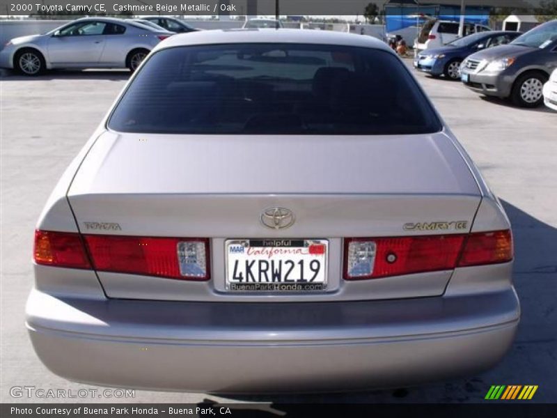 Cashmere Beige Metallic / Oak 2000 Toyota Camry CE