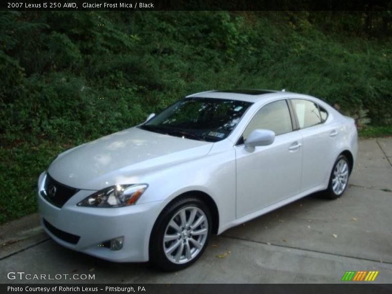 Glacier Frost Mica / Black 2007 Lexus IS 250 AWD