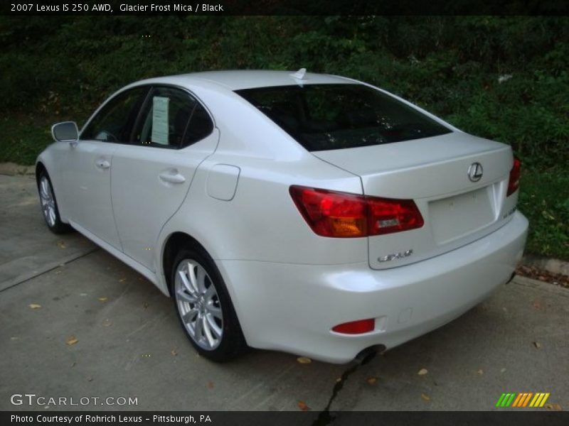 Glacier Frost Mica / Black 2007 Lexus IS 250 AWD