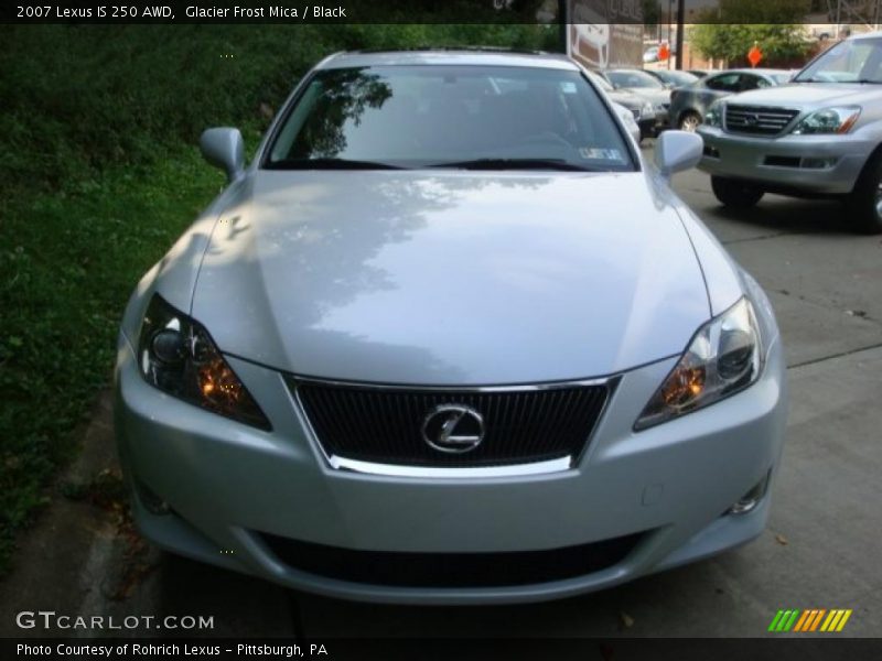 Glacier Frost Mica / Black 2007 Lexus IS 250 AWD