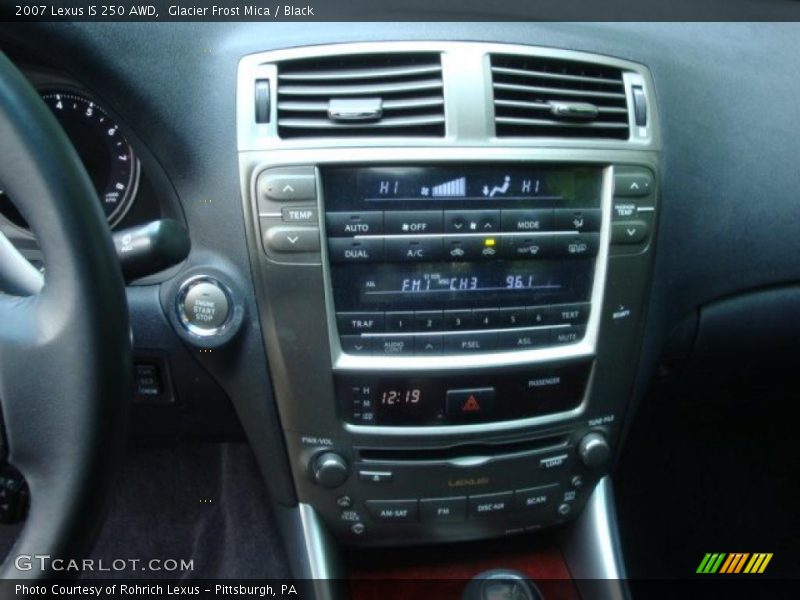 Glacier Frost Mica / Black 2007 Lexus IS 250 AWD