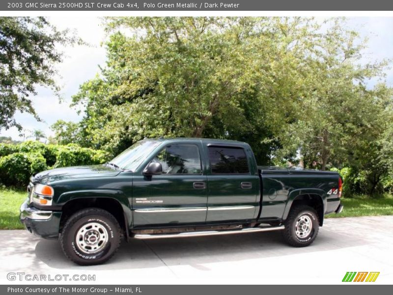 Polo Green Metallic / Dark Pewter 2003 GMC Sierra 2500HD SLT Crew Cab 4x4