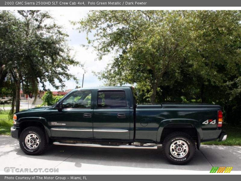 Polo Green Metallic / Dark Pewter 2003 GMC Sierra 2500HD SLT Crew Cab 4x4