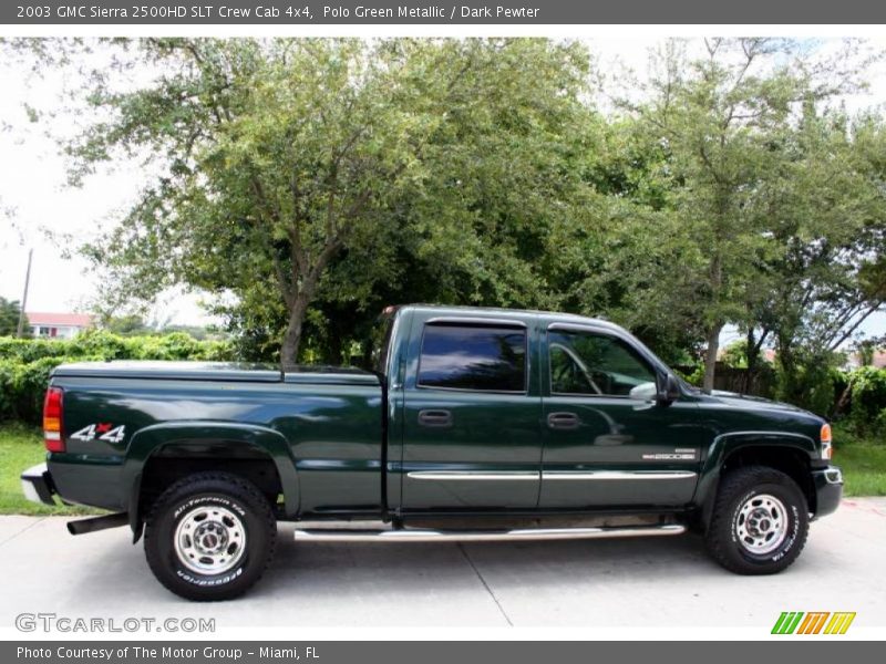 Polo Green Metallic / Dark Pewter 2003 GMC Sierra 2500HD SLT Crew Cab 4x4