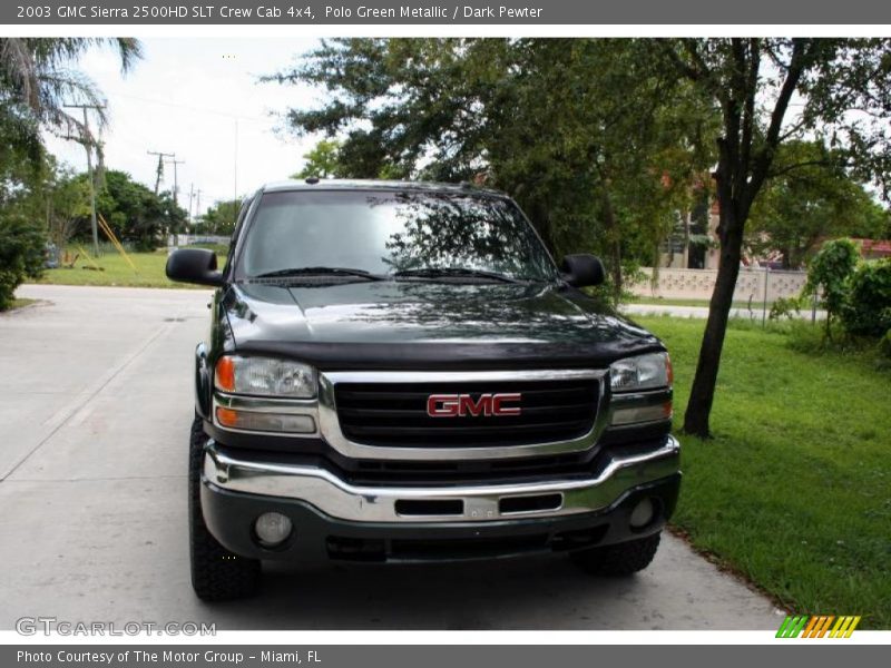 Polo Green Metallic / Dark Pewter 2003 GMC Sierra 2500HD SLT Crew Cab 4x4