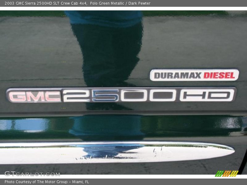Polo Green Metallic / Dark Pewter 2003 GMC Sierra 2500HD SLT Crew Cab 4x4