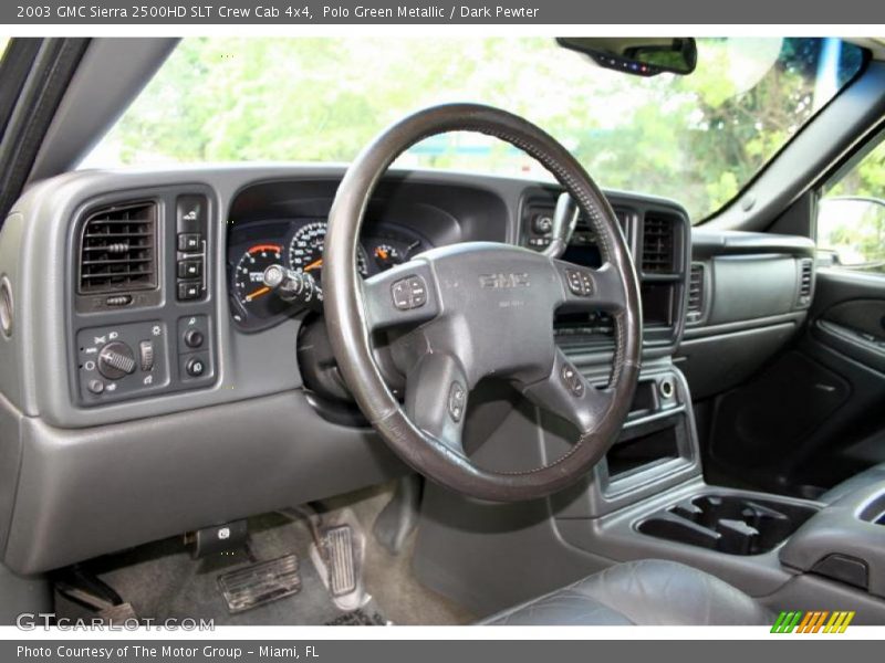 Polo Green Metallic / Dark Pewter 2003 GMC Sierra 2500HD SLT Crew Cab 4x4