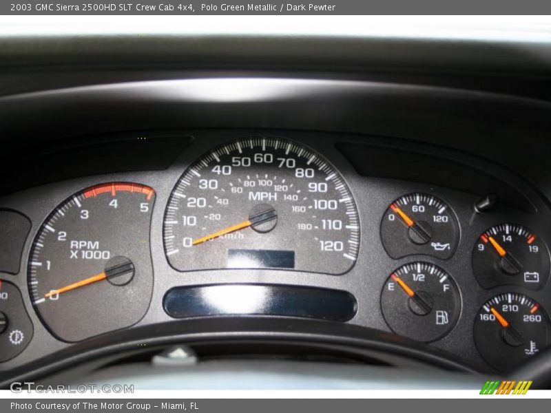Polo Green Metallic / Dark Pewter 2003 GMC Sierra 2500HD SLT Crew Cab 4x4